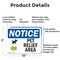 Signmission Pet Relief Area (Left Arrow), 10 in W x Rectangle, Aluminum OS-2PACK-NS-A-710-L-17219 - alternate 8